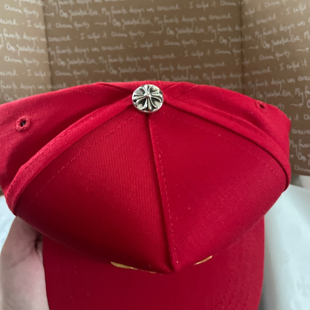 Chrome Hearts Red Yellow SnapBack Baseball Hat KC chiefs colors - Picture 4 of 5